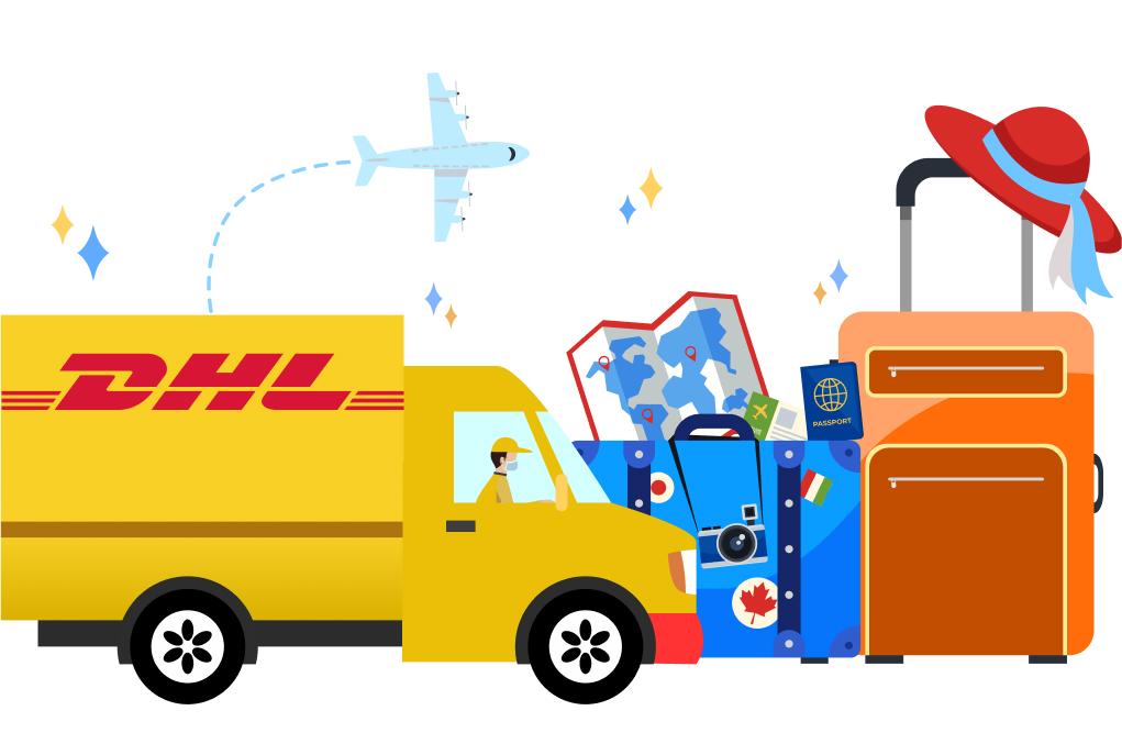 DHL  Luggage Shipping Services Fast and Secure