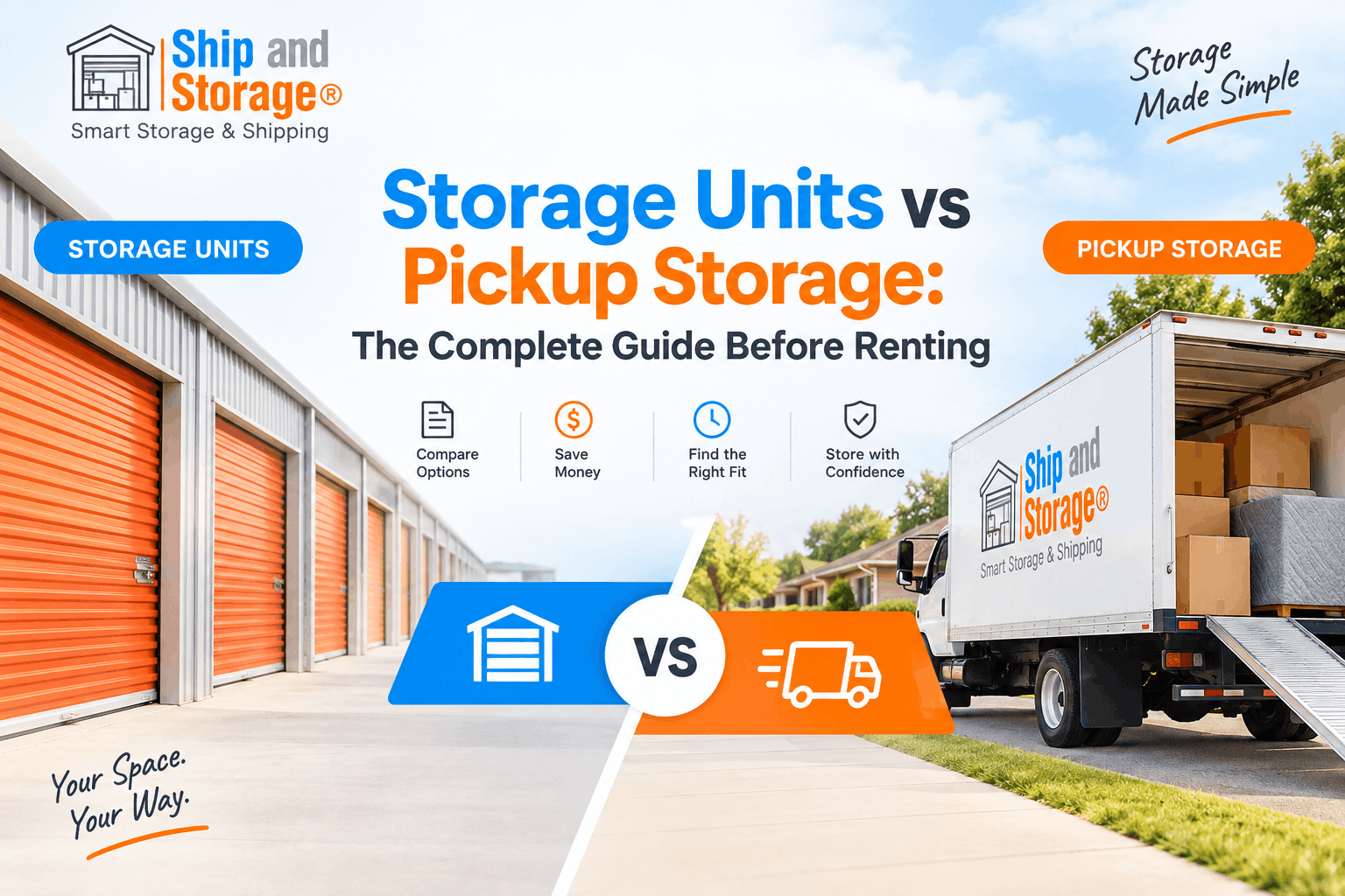 Storage Units vs Pickup Storage: The Complete Guide Before Renting